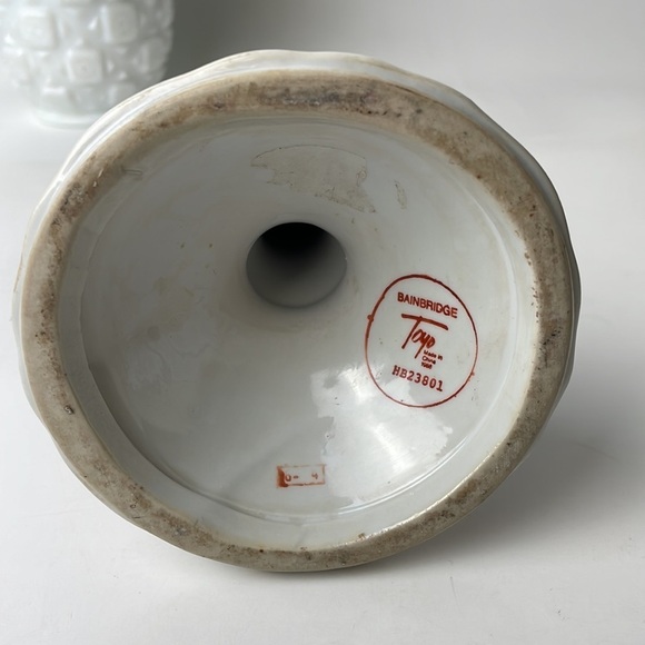 Porcelain Pink Blue Green Floral Candles Stick Holder - Picture 2 of 9